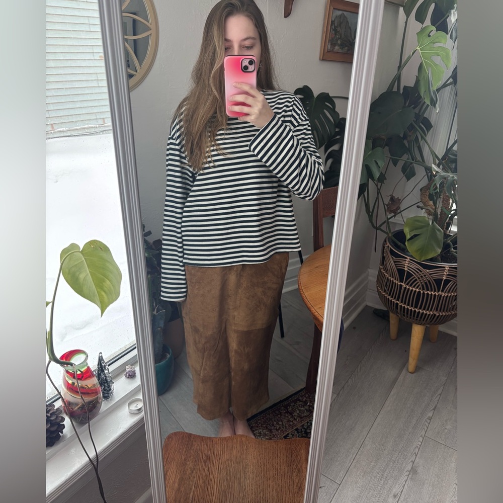 Genuine Leather A-Line Skirt 26” Waist